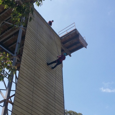 Abseiling adventure at a School Camp